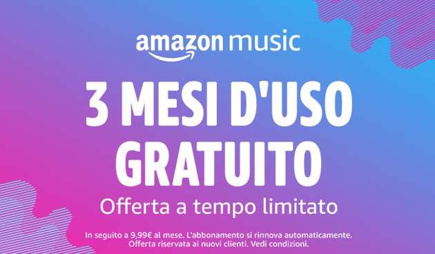 Tre mesi di Amazon Music Unlimited