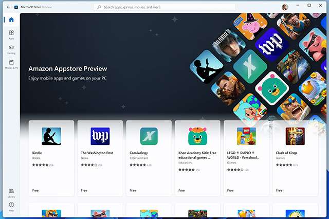 Le applicazioni Android su Windows 11 con Amazon Appstore