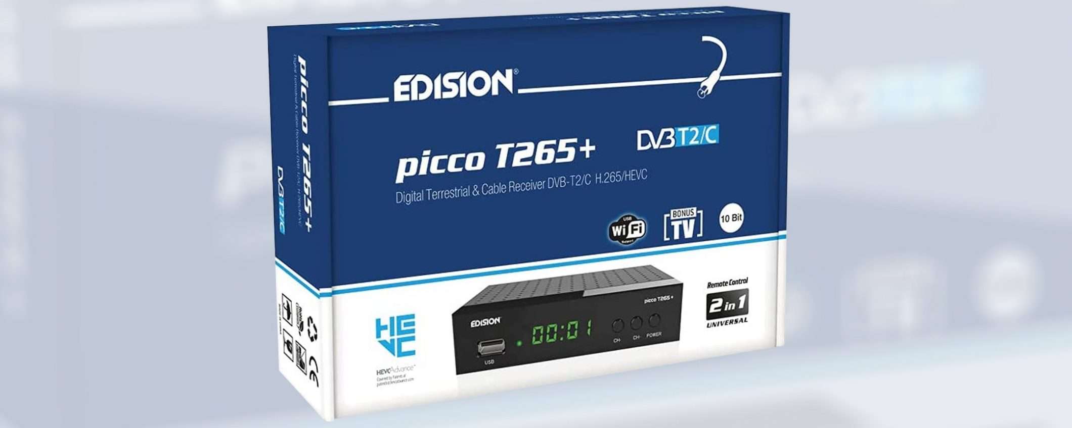 EDISION PICCO T265+, il decoder DVB-T2 in sconto