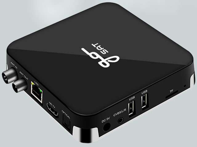 Il decoder DVB-T2 (GoSAT GS 950T2) con funzionalità da Smart Box Android