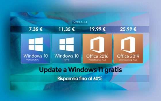 Windows 11 disponibile: chiave Windows 10 originale a 7,35€