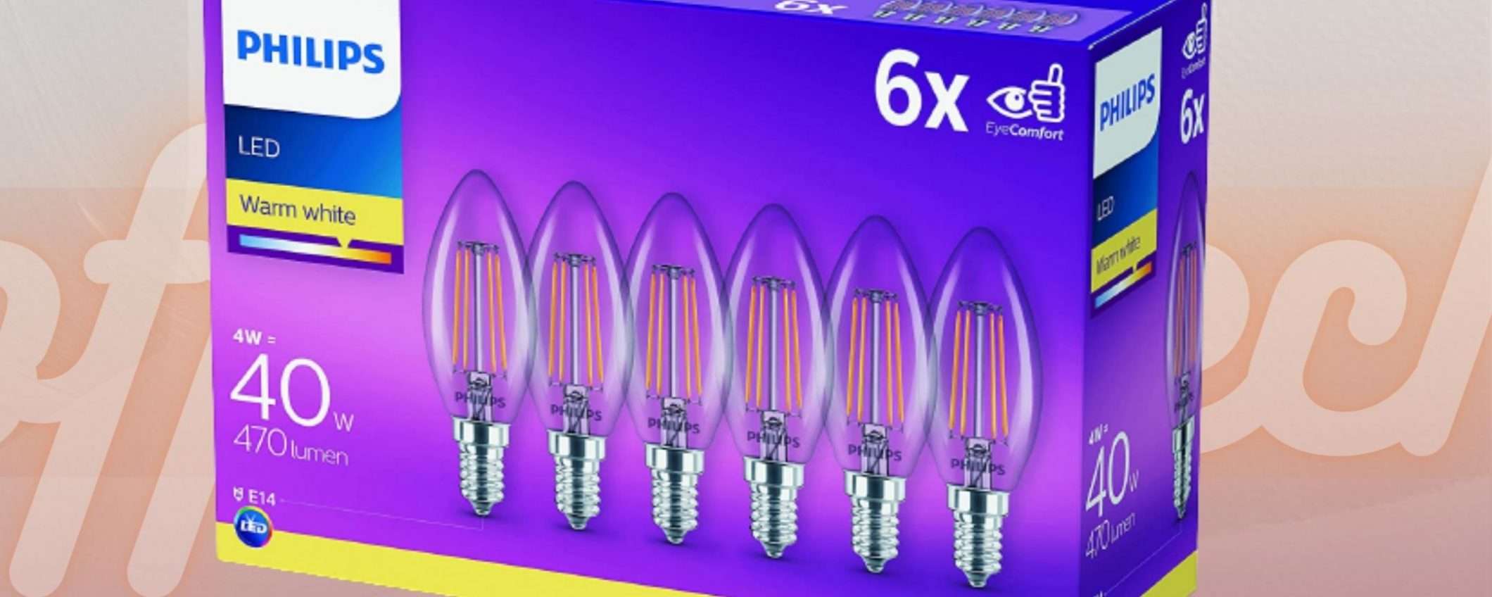 Lampadine LED Philips: il pacco da 6 è in promozione