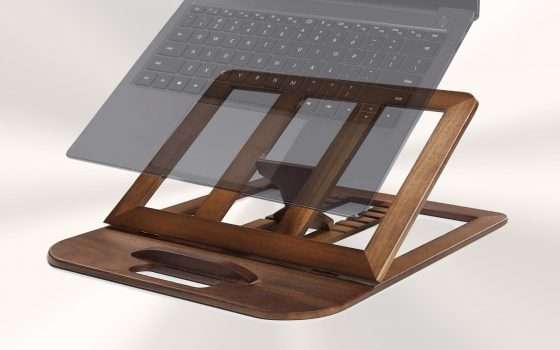 Libri, tablet o PC, purché il leggio sia in legno