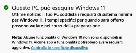 Windows 11: compatibile