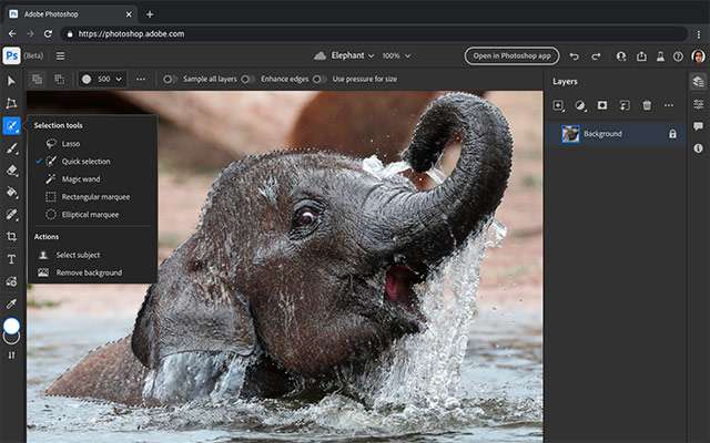 Photoshop nel browser