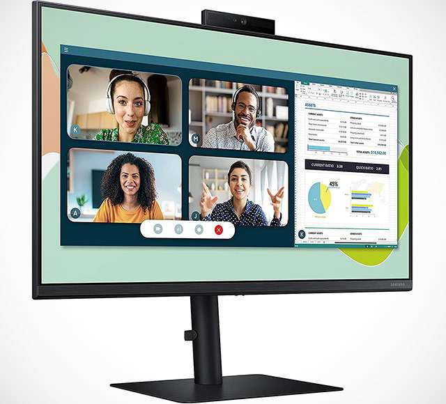 Il monitor S40VA di Samsung, Full HD da 24 pollici, con webcam integrata
