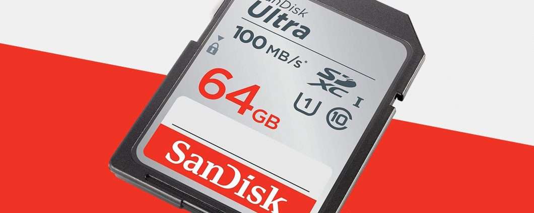 SanDisk Ultra: SD 64 GB ultraveloce a METÀ PREZZO