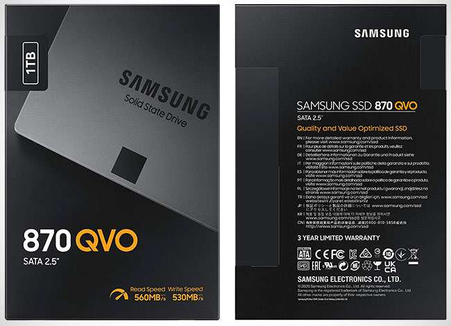 La SSD da 1 TB della linea Samsung 870 QVO