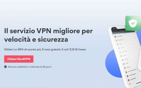NordVPN: acquista ora la tua VPN col 69% di sconto