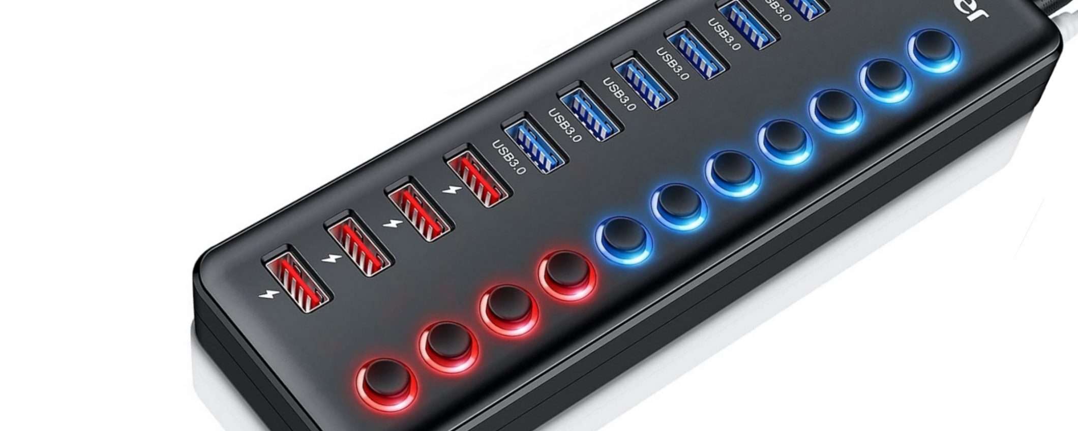 Una stazione di ricarica ed HUB USB tutto in uno con l'HUB Wenter 11