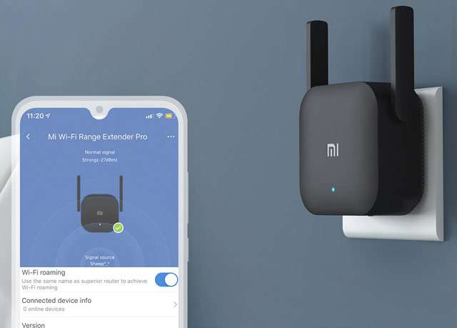 Xiaomi Mi WiFi Range Extender Pro e la relativa applicazione su smartphone