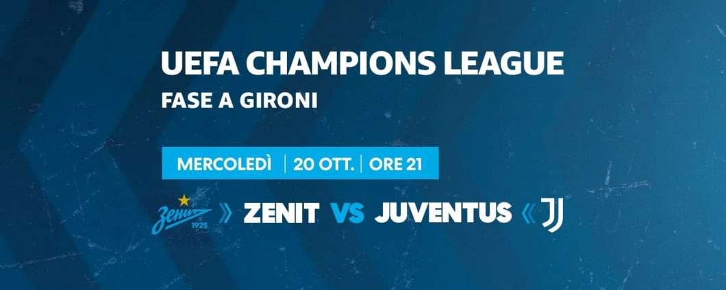 UEFA Champions League Zenit Juventus Amazon Prime Video Calcio