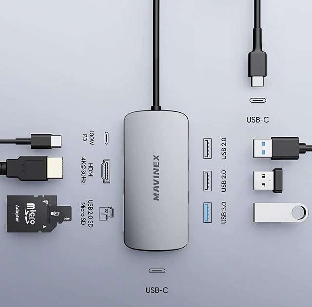 Mavinex HUB USB-C 8 in 1 - 1
