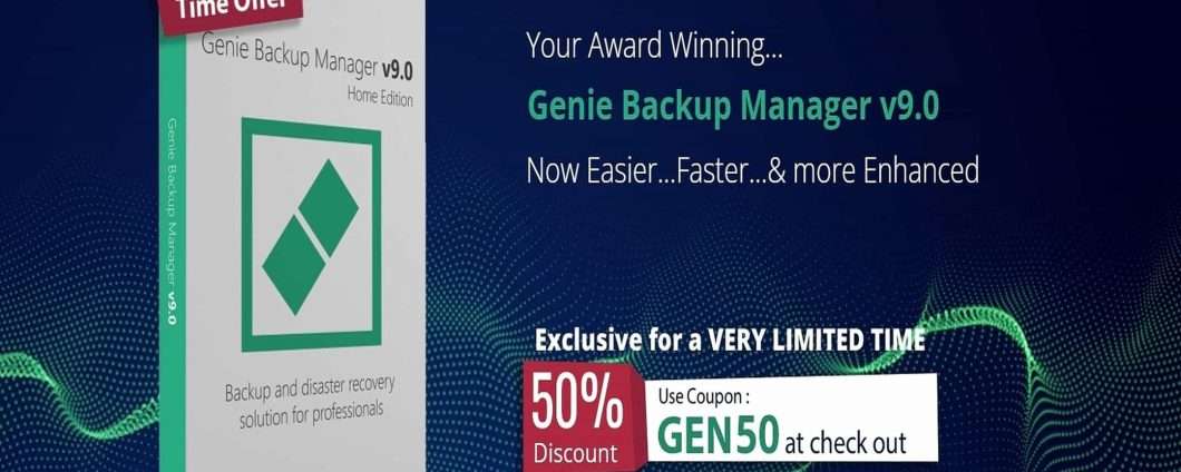 Genie Backup Manager: proteggi i tuoi dati con questo software, ora a metà prezzo