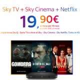 Sky TV + Sky Cinema + Netflix in PROMO a 19,90€