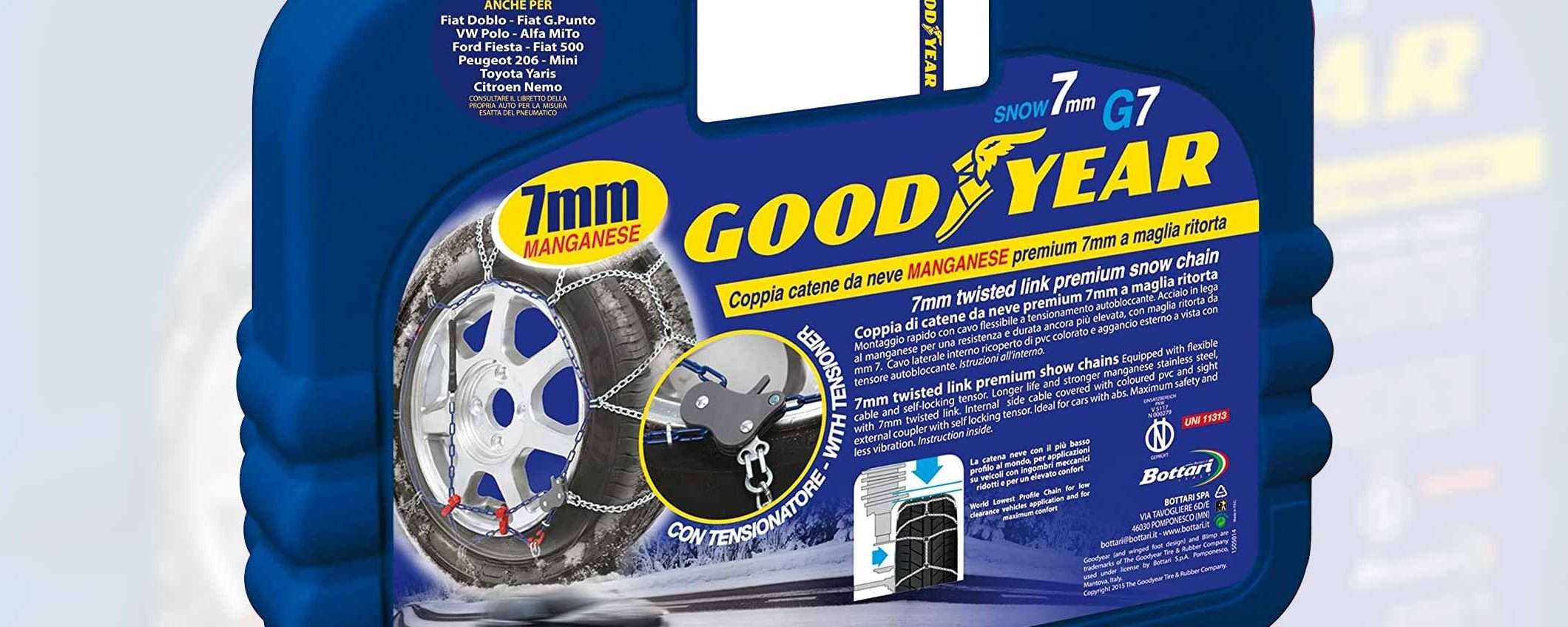 Catene da neve Goodyear in sconto al Black Friday