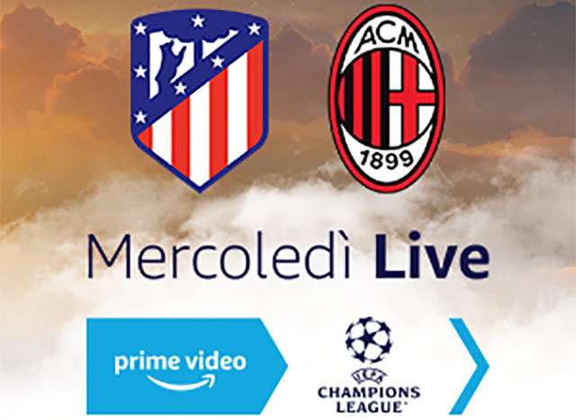 Atletico Madrid - Milan: mercoledì 24 novembre in diretta streaming su Prime Video