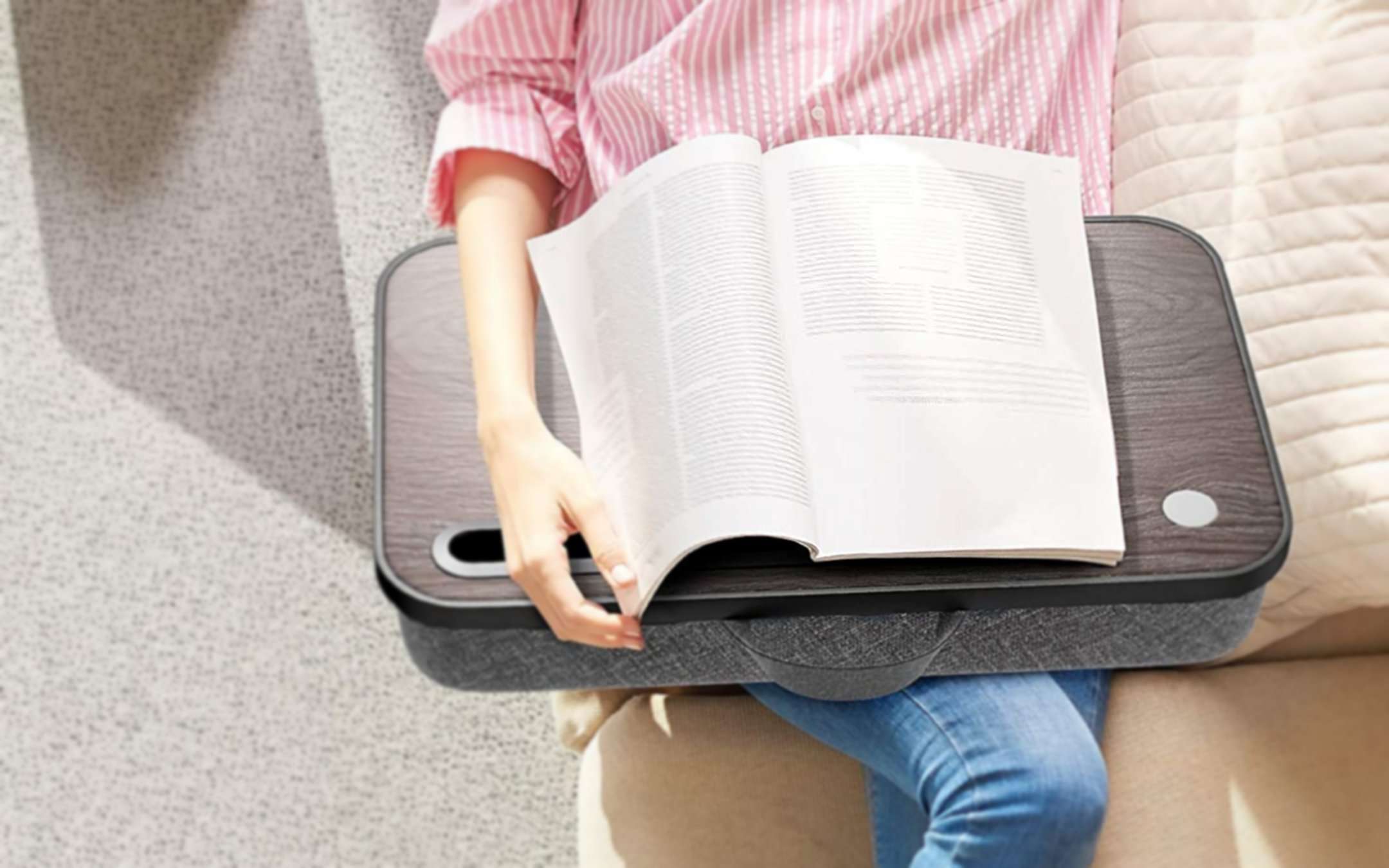 Scrivania Portatile per Laptop Con Cuscino, Con Striscia Antiscivolo & Funzione 313024582576