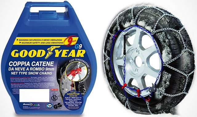 Goodyear, catene da neve in sconto per il Black Friday