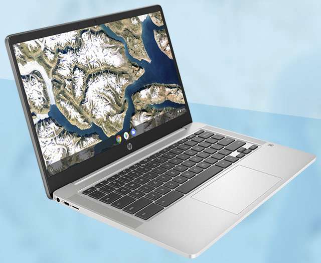Il laptop HP Chromebook 14a-na0001sl con sistema operativo Chrome OS