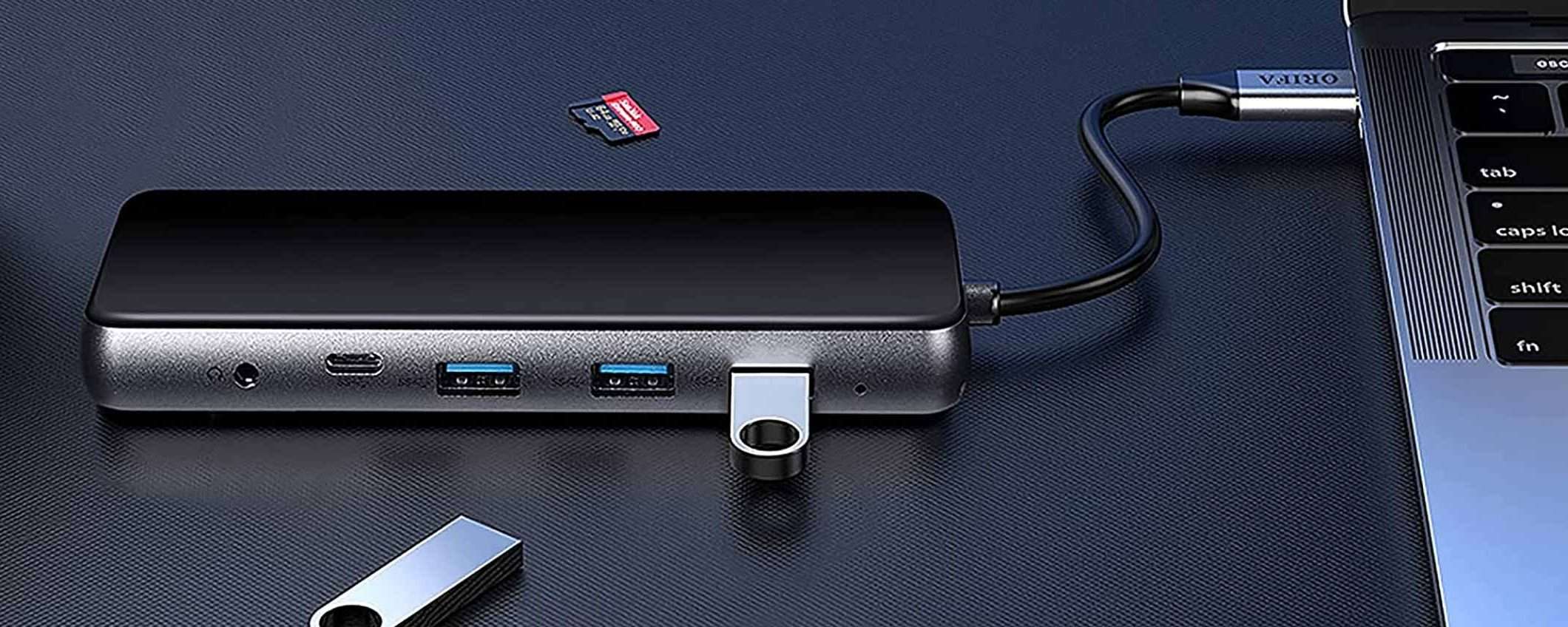 Hub USB-C esagerato (12-in-1): forte sconto Amazon