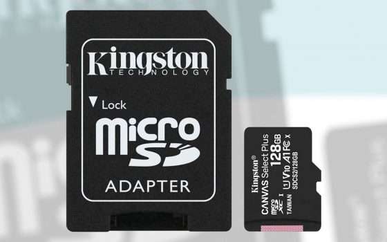 -42%: forte sconto sulla microSD di Kingston da 128 GB