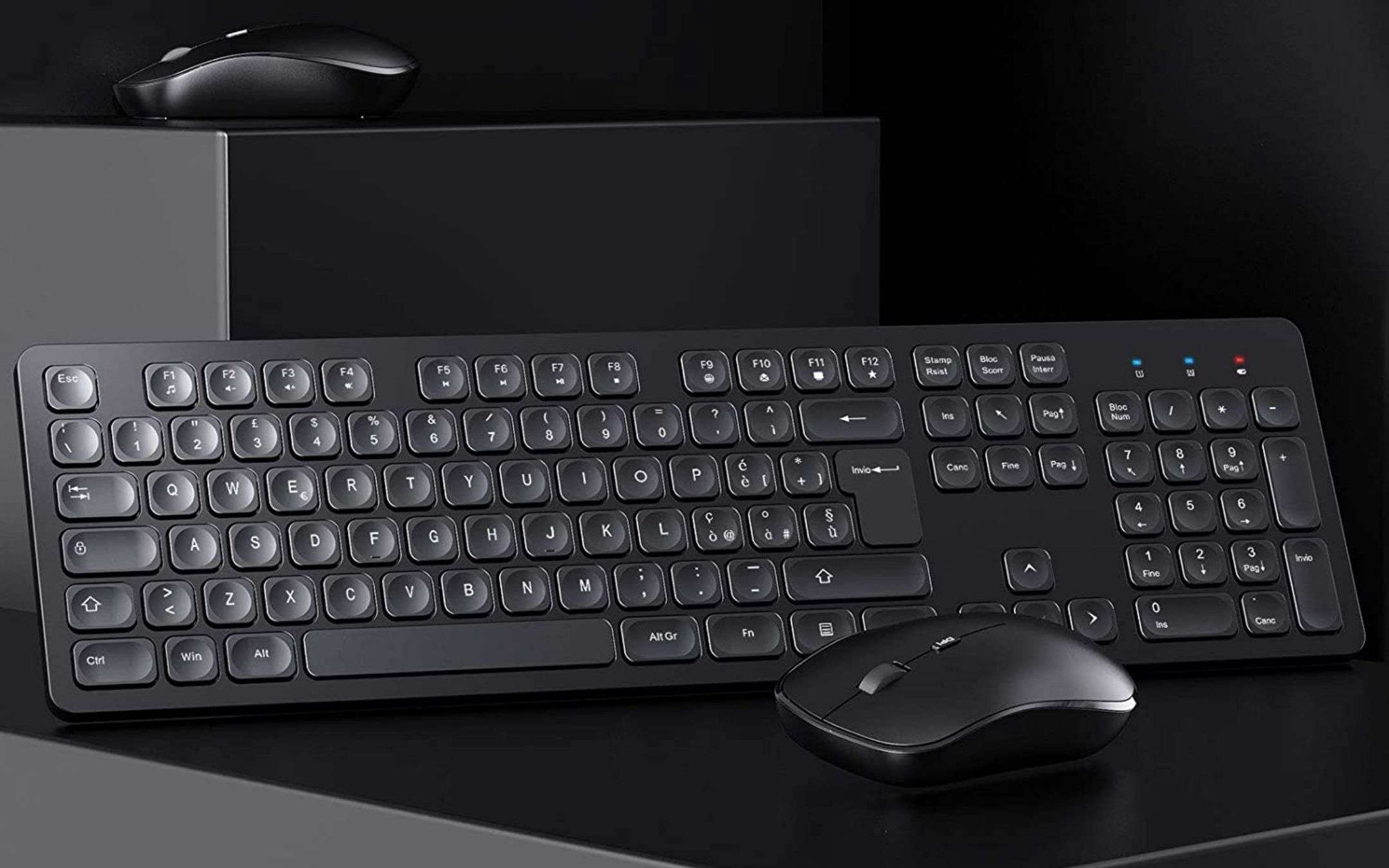 Custodia Morbida AF-WAN Per Tastiera E Mouse Wireless JOYACCESS (Layout AZERTY) - Antiurto, Antipolvere, Impermeabile - Per Casa, Ufficio E Viaggio, Colore Nero