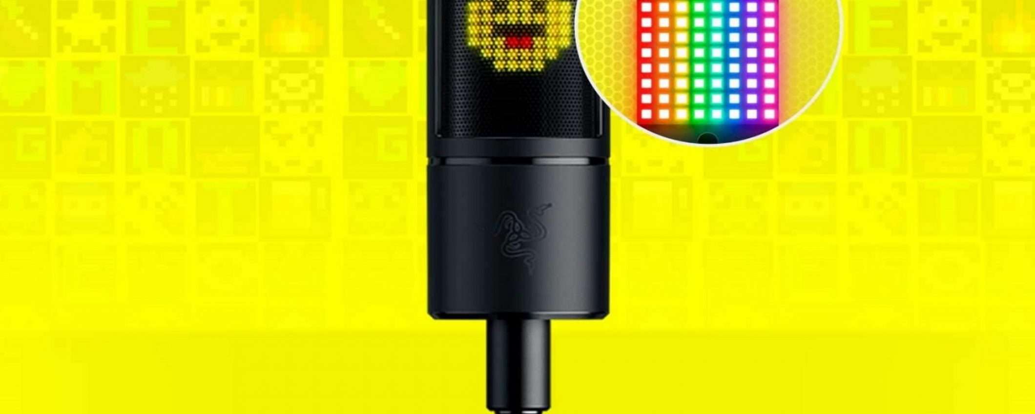 Incredibile: il microfono Razer Seiren Emote scontato del 61%