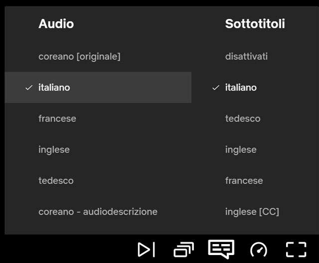 I sottotitoli in italiano di Squid Game, in streaming su Netflix