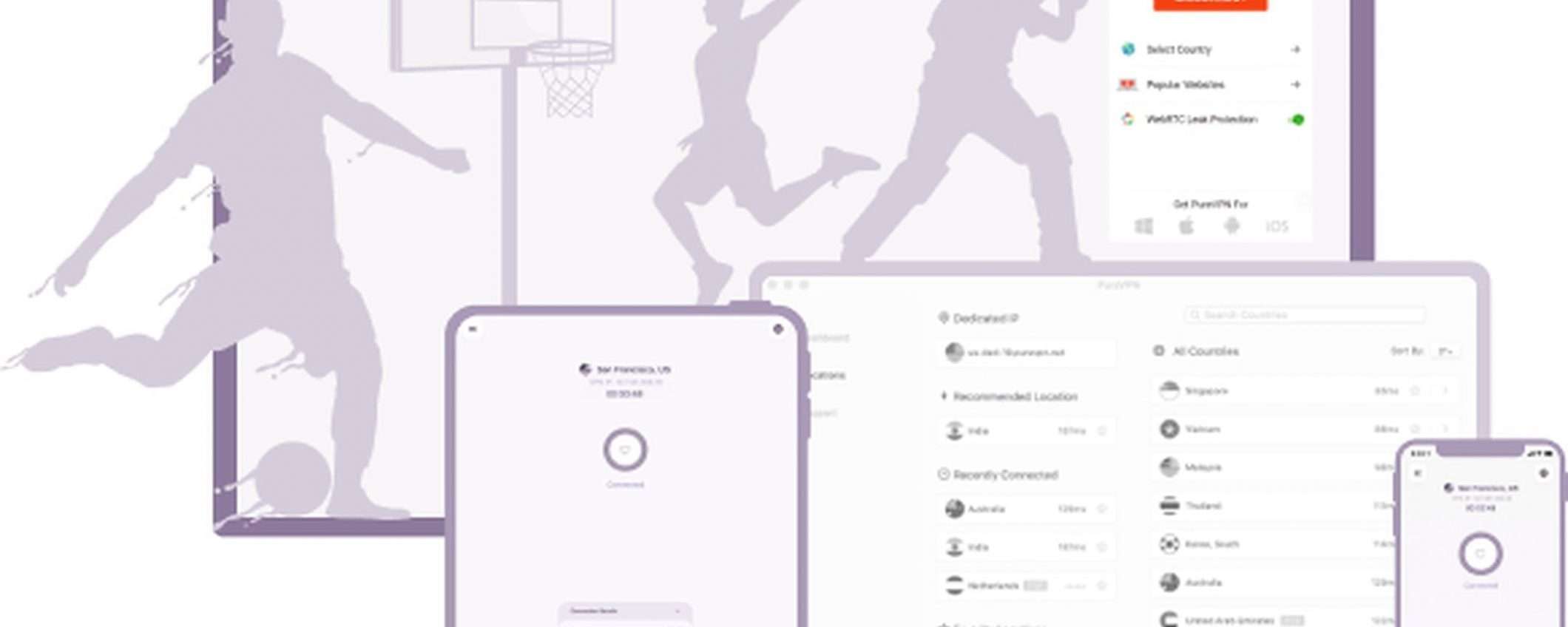 Usa PureVPN per lo sport: accedi a migliaia di canali gratuitamente
