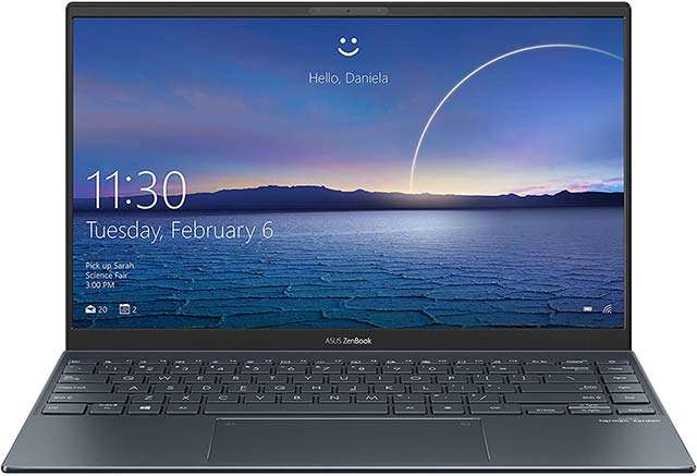Il laptop ASUS Zenbook 13 con CPU Intel Core 11th
