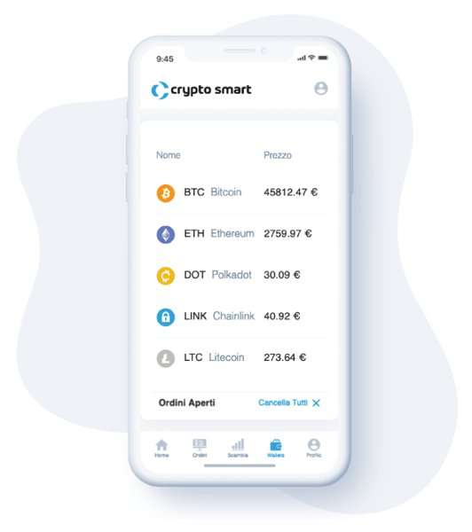 Crypto Smart: interfaccia per la gestione del portafoglio Crypto Smart