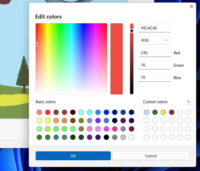 Elementi WinUI per la nuova versione di Paint su Windows 11