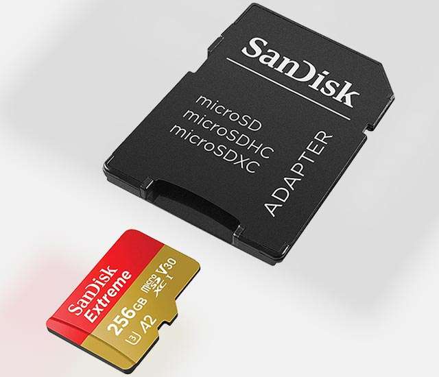La microSD da 256 GB della linea SanDisk Extreme
