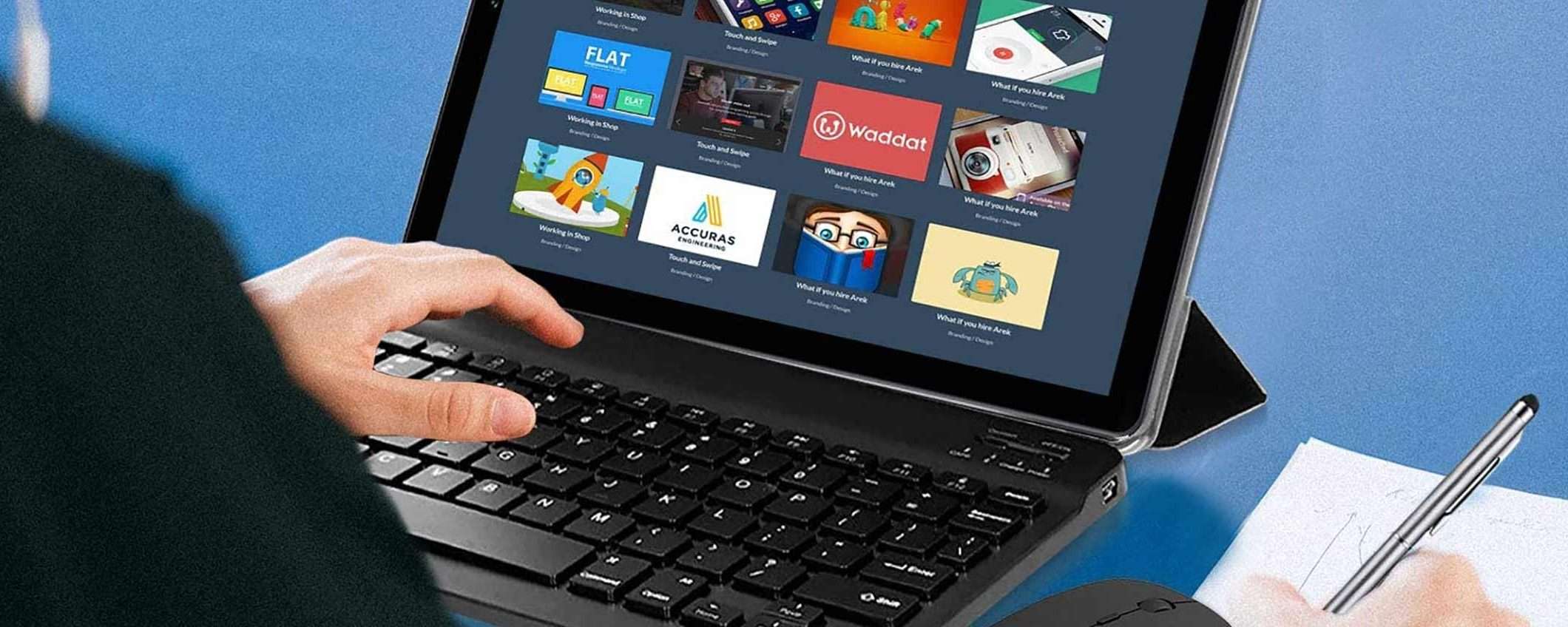 Tablet Android economico con tastiera e mouse (-30€)