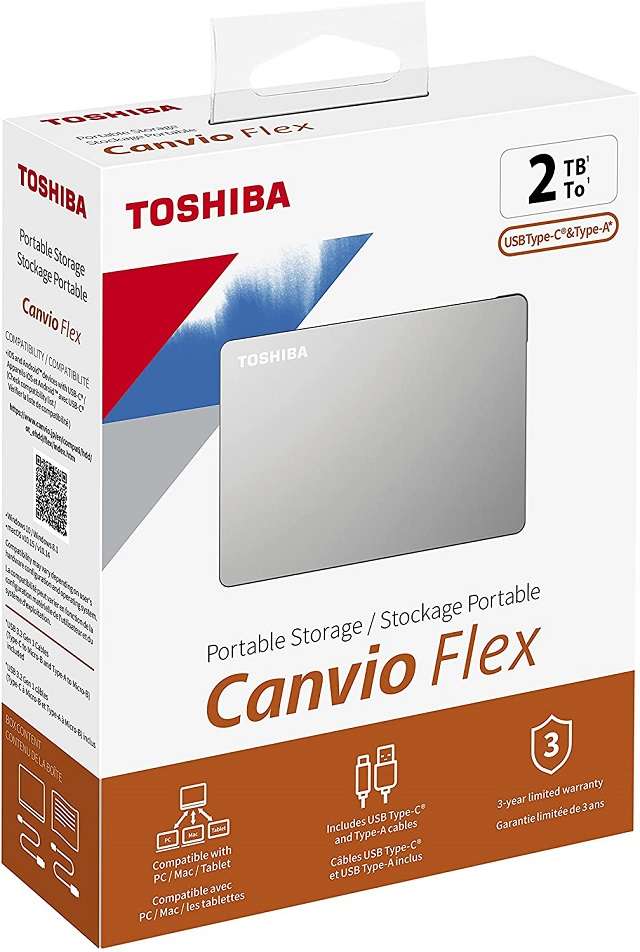 Hard Disk Esterno Toshiba Canvio Flex 2TB - 2