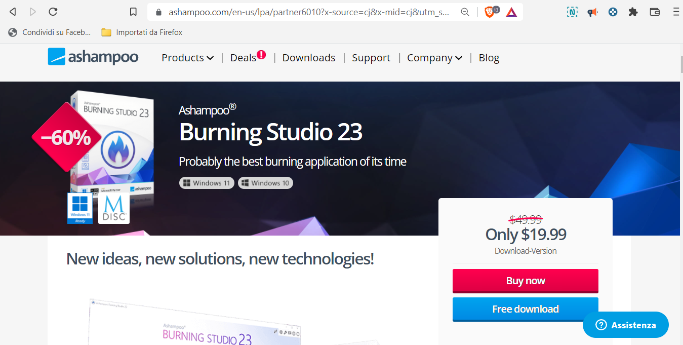 Ashampo Burning Studio 23 con il 60% di sconto