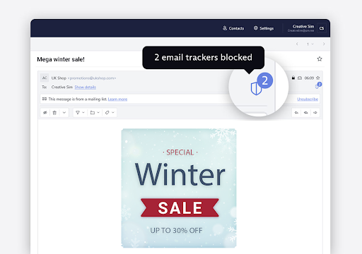 ProtonMail tracker block