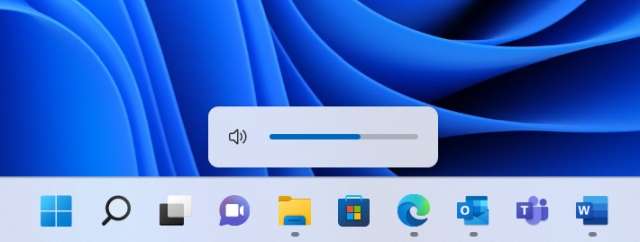 Windows 11 - indicatore volume