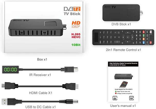 Il decoder DVB-T2 in formato Mini Stick per il nuovo digitale terrestre: cosa contiene la confezione