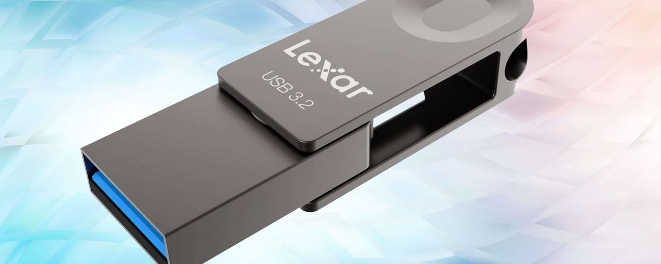 Pendrive Lexar Jumpdrive: USB-C & USB-A da 64GB e 128GB al MINIMO STORICO