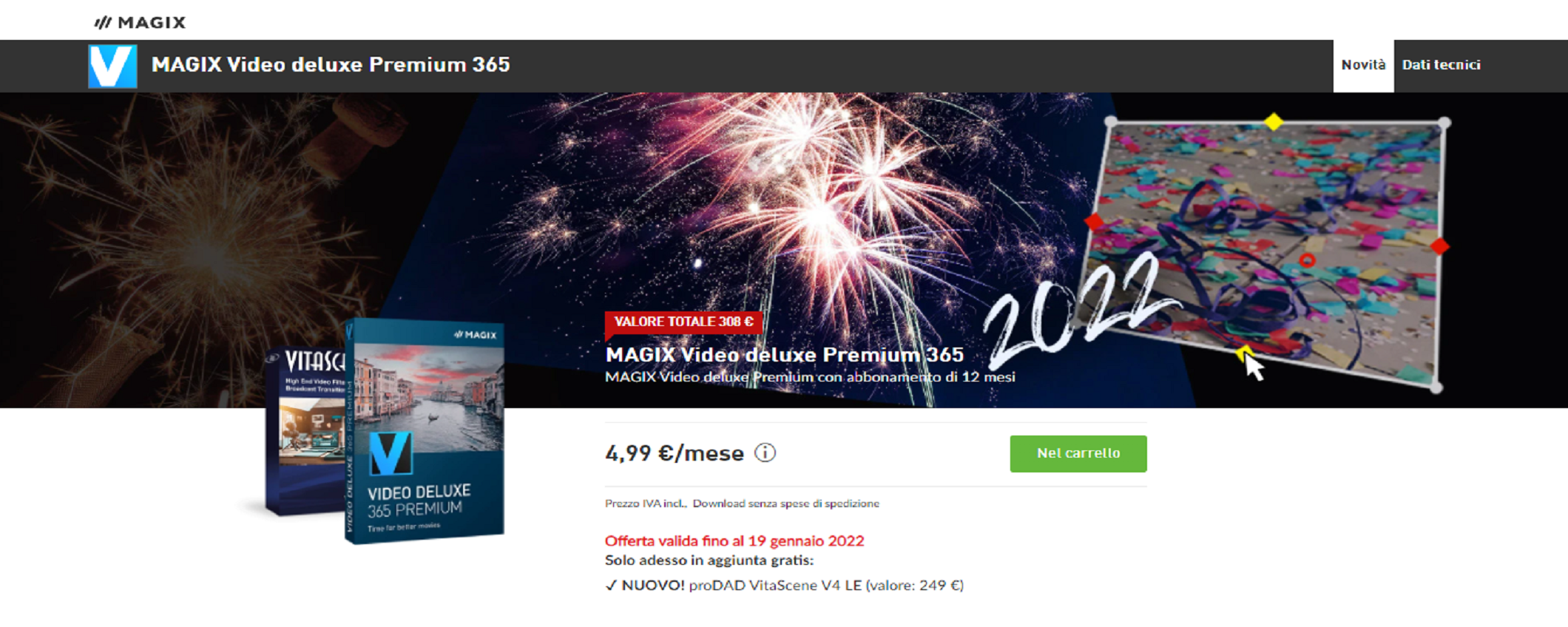 MAGIX: Video deluxe Premium 365 in offerta!