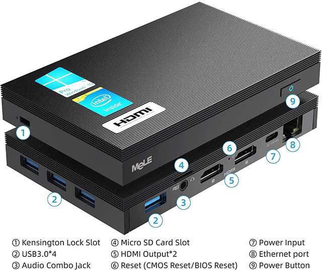 MeLE Quieter2, Mini PC con CPU Intel