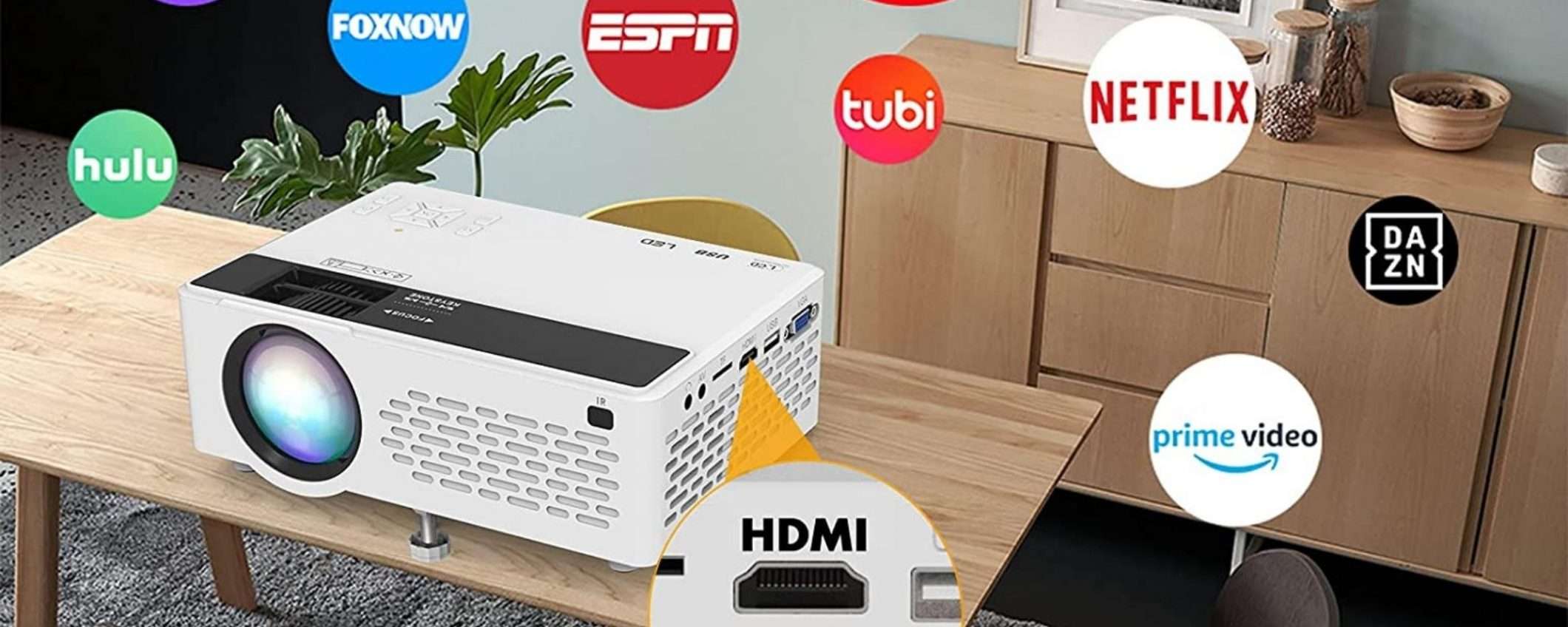 Proiettore portatile sotto gli 80€: è da avere