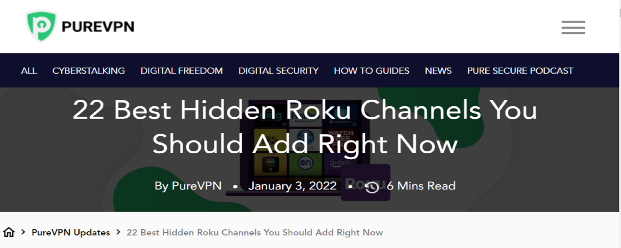 PureVPN: come aggiungere canali Roku nascosti!