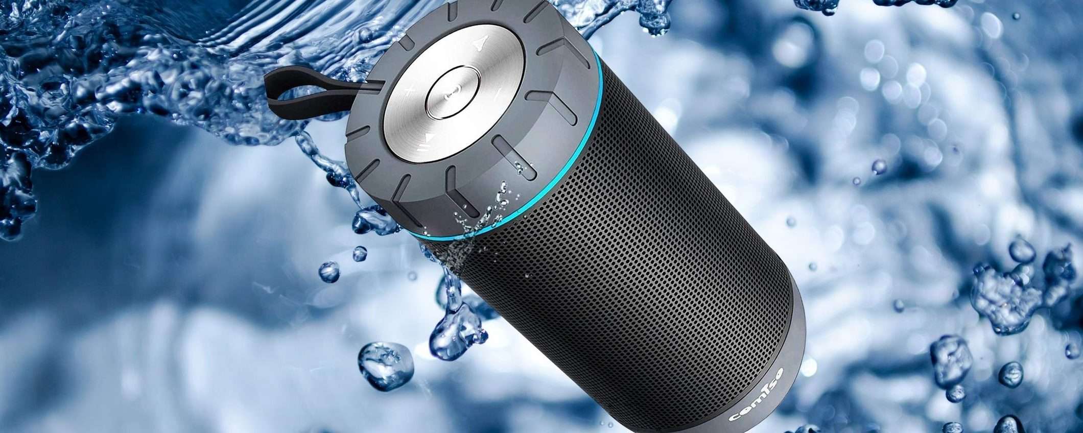 Speaker Bluetooth che suona a BOMBA anche waterproof (18€)