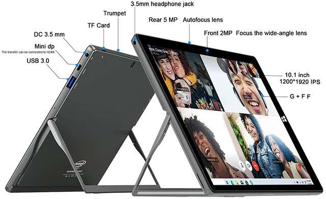 Il tablet M50 da 10 pollici con Windows 10 e processore Intel