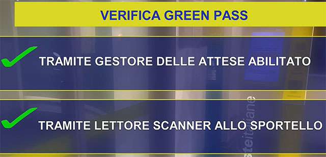 Le modalità di controllo del Green Pass negli uffici di Poste Italiane