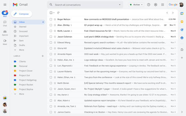 Gmail nuova interfaccia