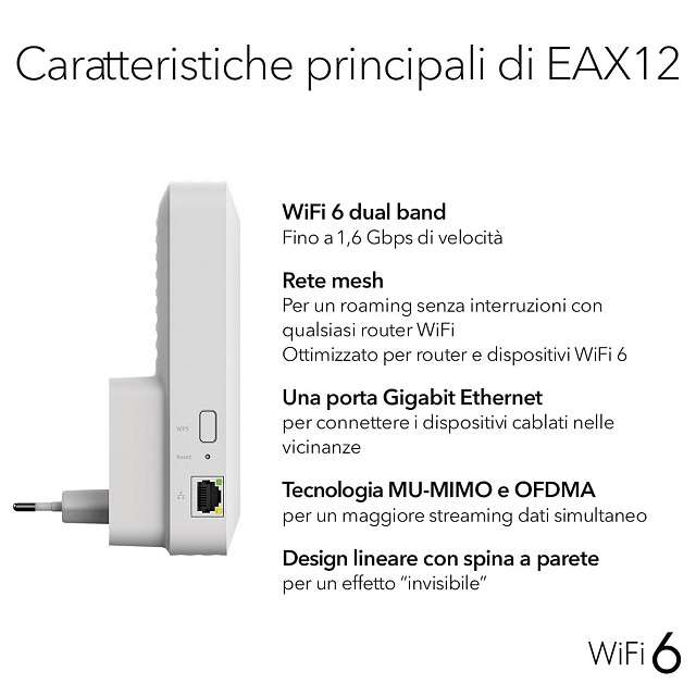 Extender Netgear Wi-Fi 6 EAX12 - 2
